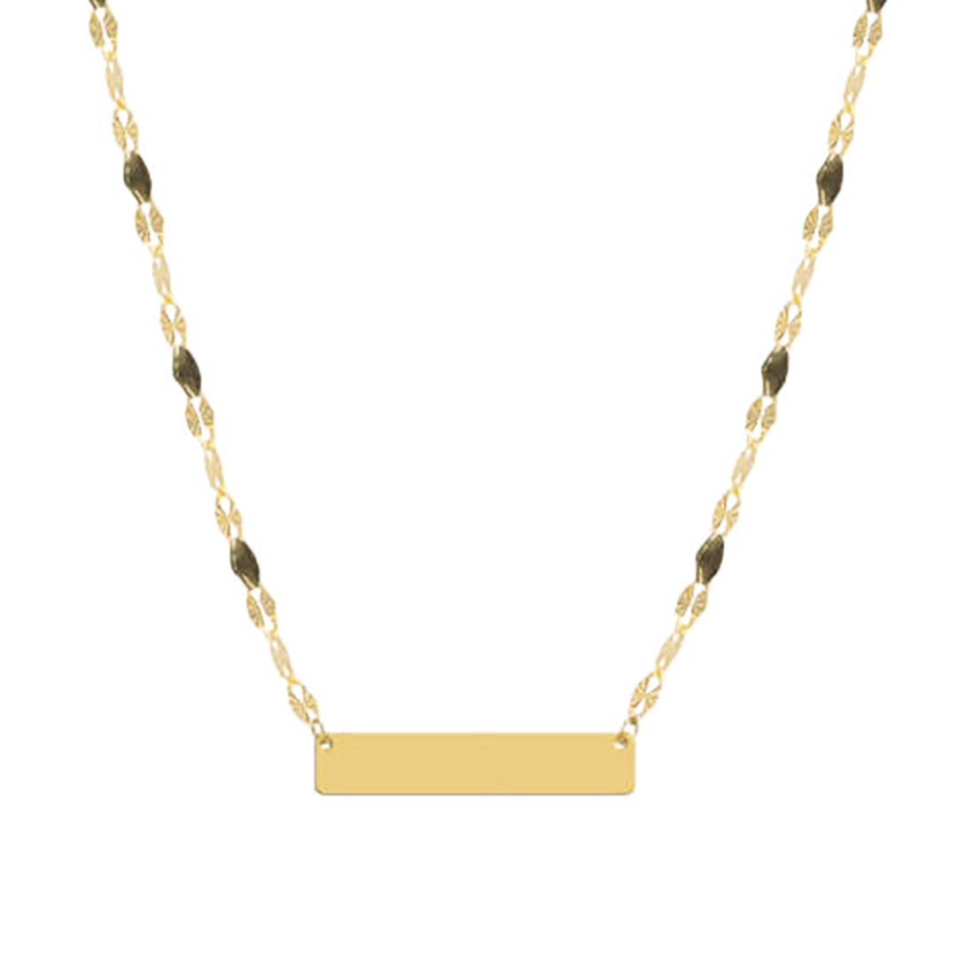 Collier Plaque Or Résine Noir