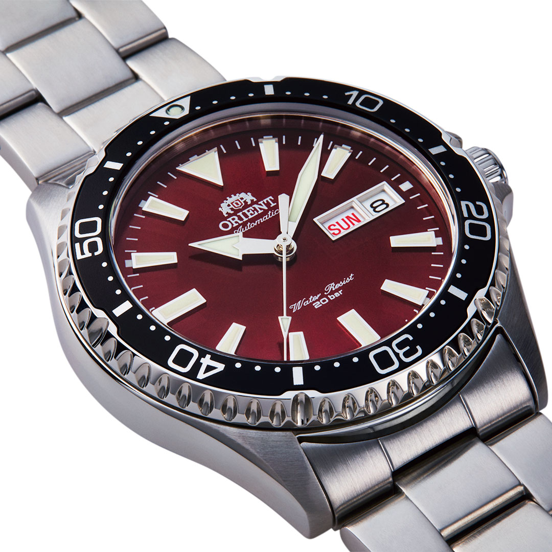 orient-RA-AA0003R-2 Montre orient acier rouge