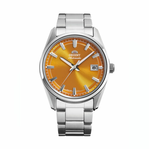 montre orient date orange