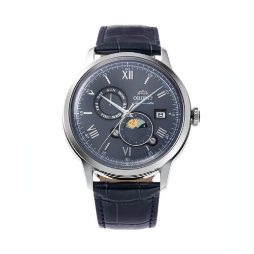 montre orient homme cuir bleu
